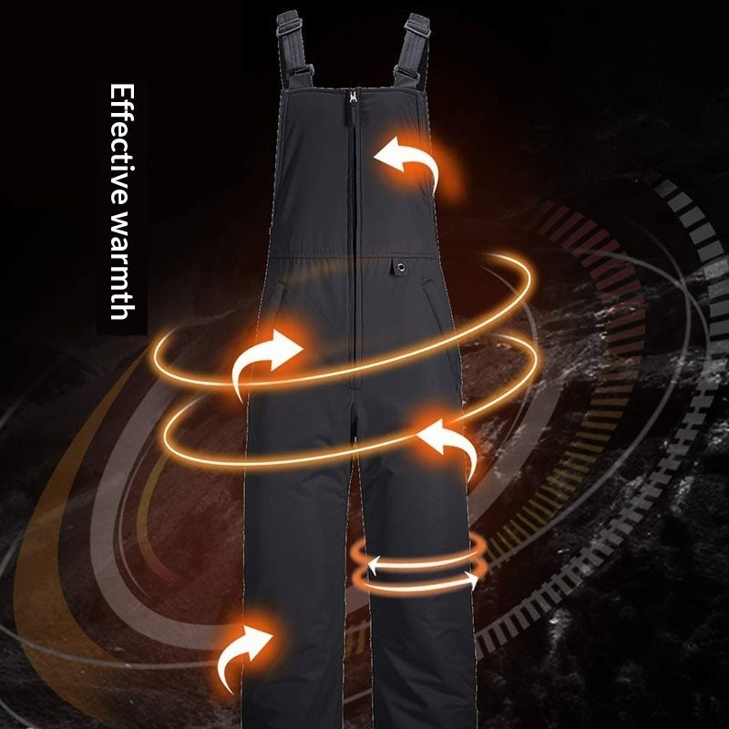 Outdoor Ski Overalls With Waterproof Windproof And Extra-thick Insulation