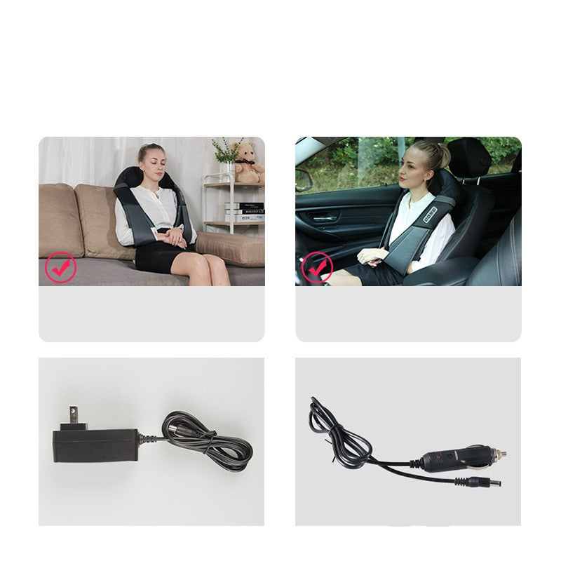 Châle de Massage Cervical & Épaules (Pétrissage 4D)