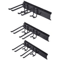 Garage Tool Organizer, 362.9 Kg Max Load Capacity, Wall Mount Yard Garden Storage Rack Organization Heavy Duty With 6 Adjustable Hooks And 3 Rails, For Garden Tools, Shovels, Trimmers, And Hoses