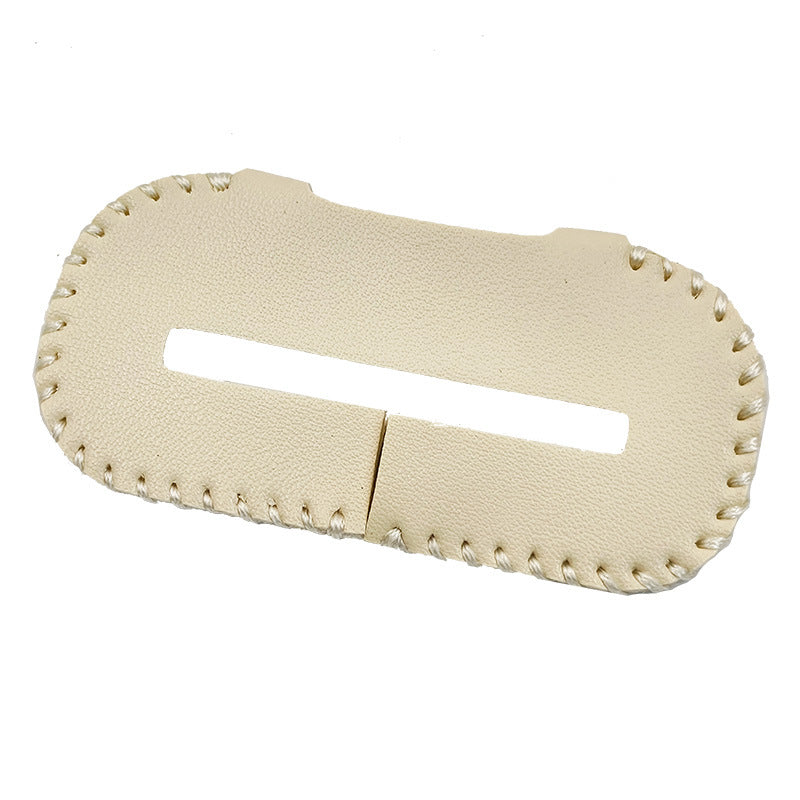 Car Safety Belt Bayonet Latch Protective Cover Seat Safety Belt Bump Proof Protective Leather Cover Interior Decoration