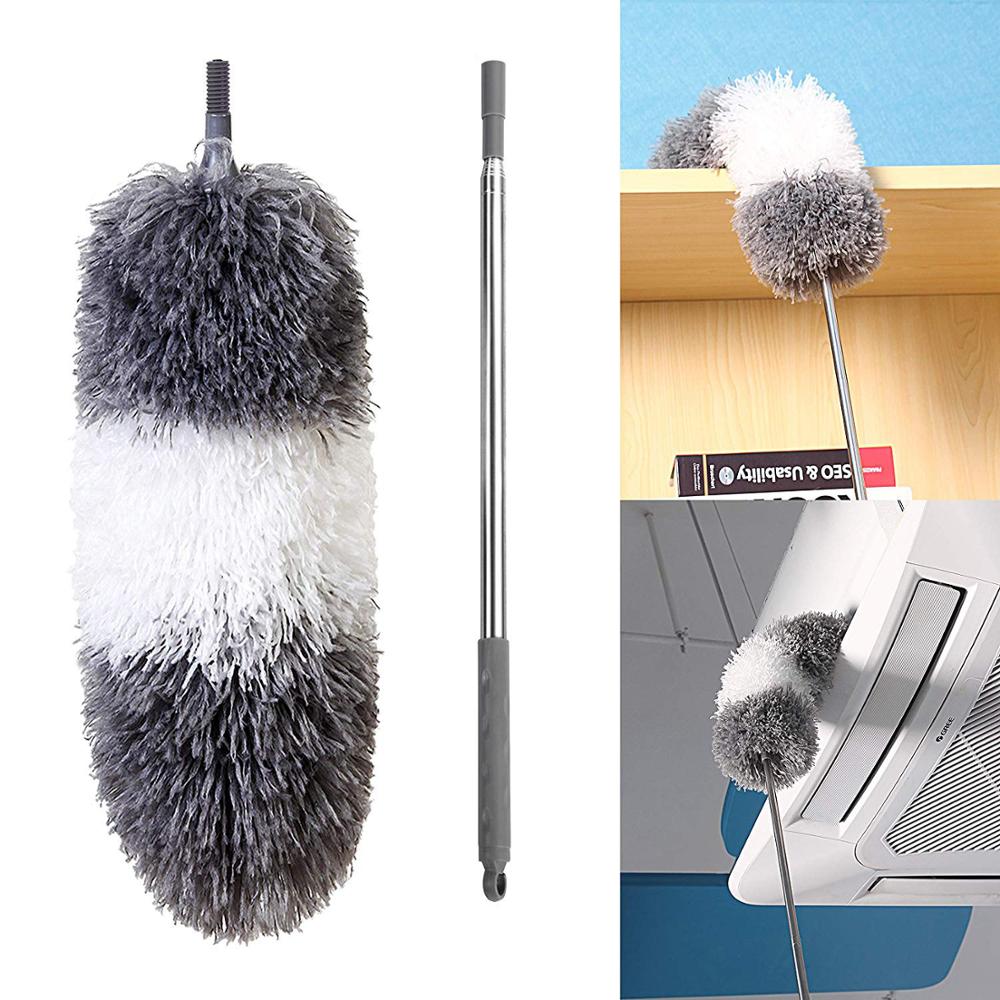 Retractable feather duster