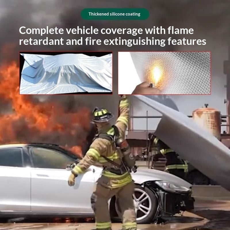 Car Battery Fire Blanket, Car Cover, Silicone Glass-specific Fire Blanket