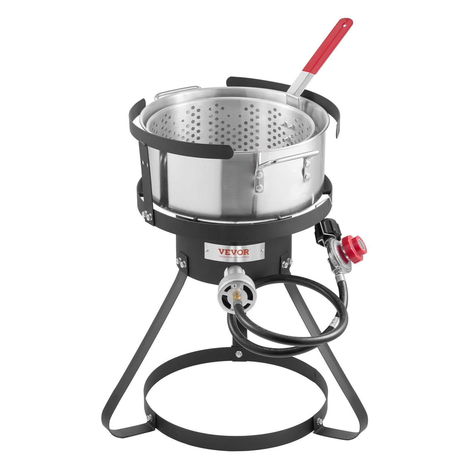 Friteuse à poisson et ailes de poulet de 10 pintes en aluminium, au propane, avec panier
