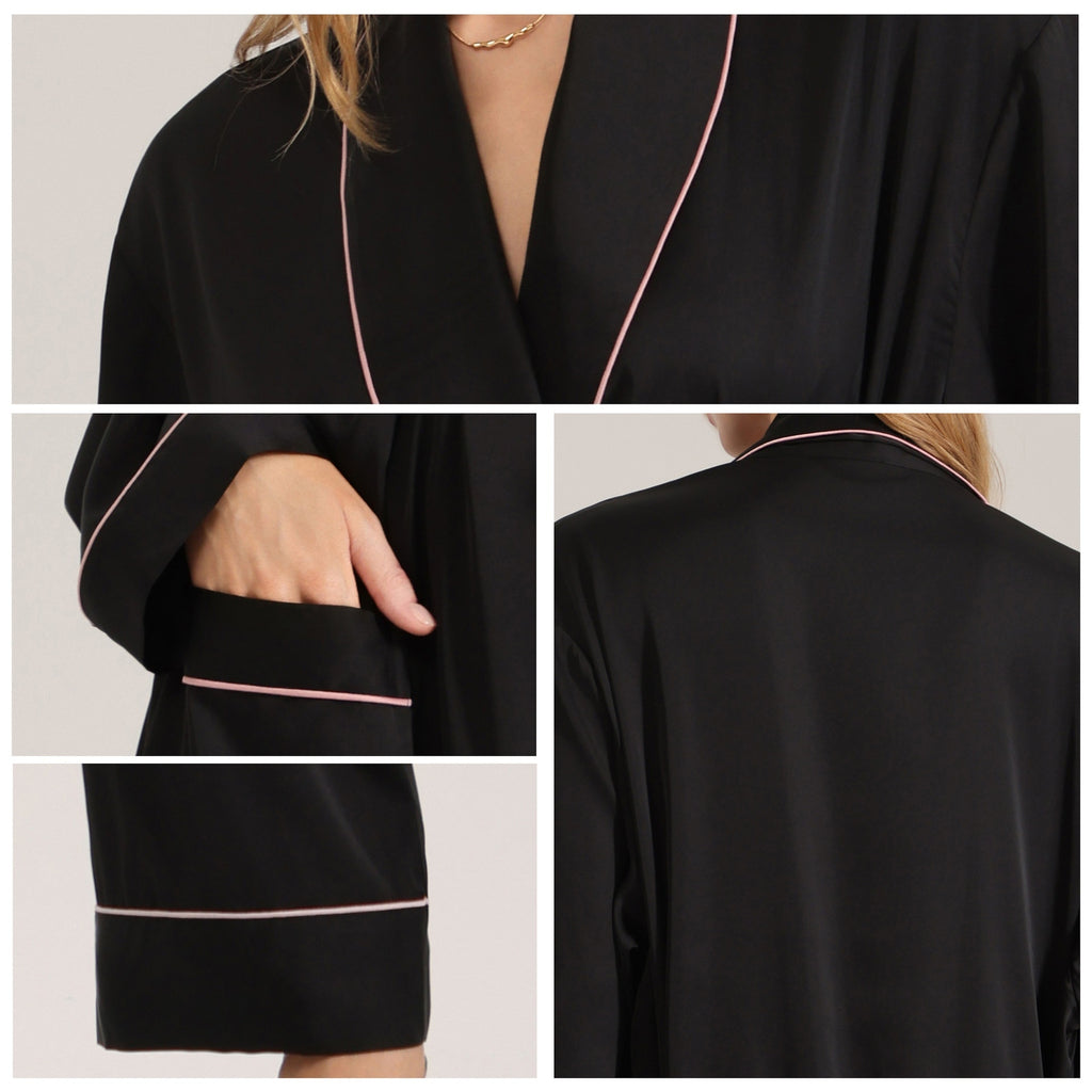 Women Spring Summer High-End Loungewear Long-Sleeve Robe
