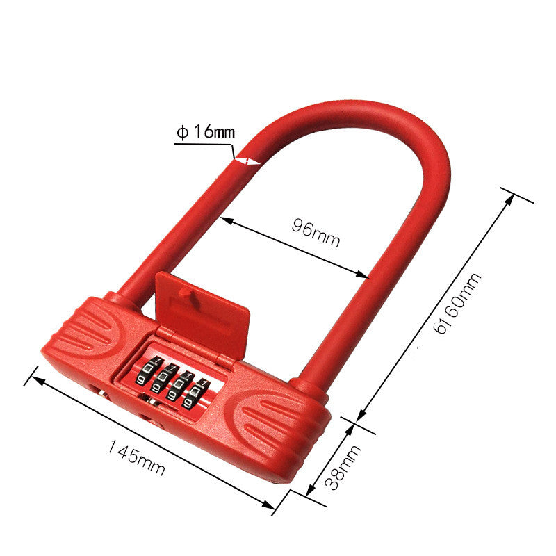 Anti-theft U-shaped combination lock