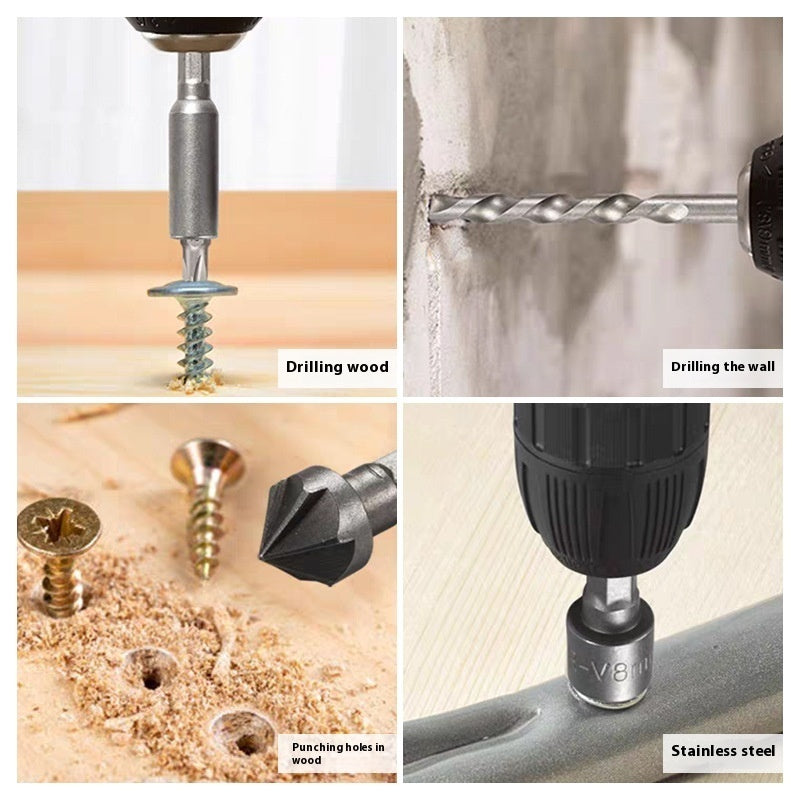 Multifunctional Woodworking Screwdriver Drill Tool Suit