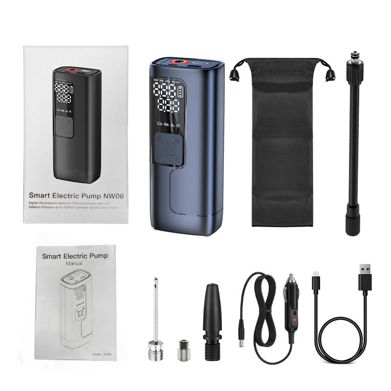 Gonfleur de Pneu Portable 150 PSI | Pompe à Air Sans Fil 5200mAh