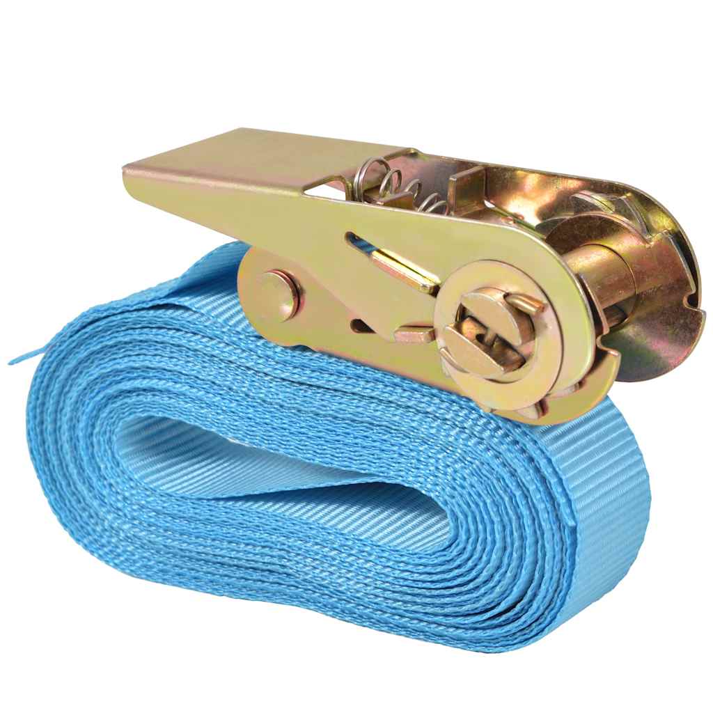 Ratchet Tie-Down Straps, 4 pcs, 0.8 ton, 6m x 25mm