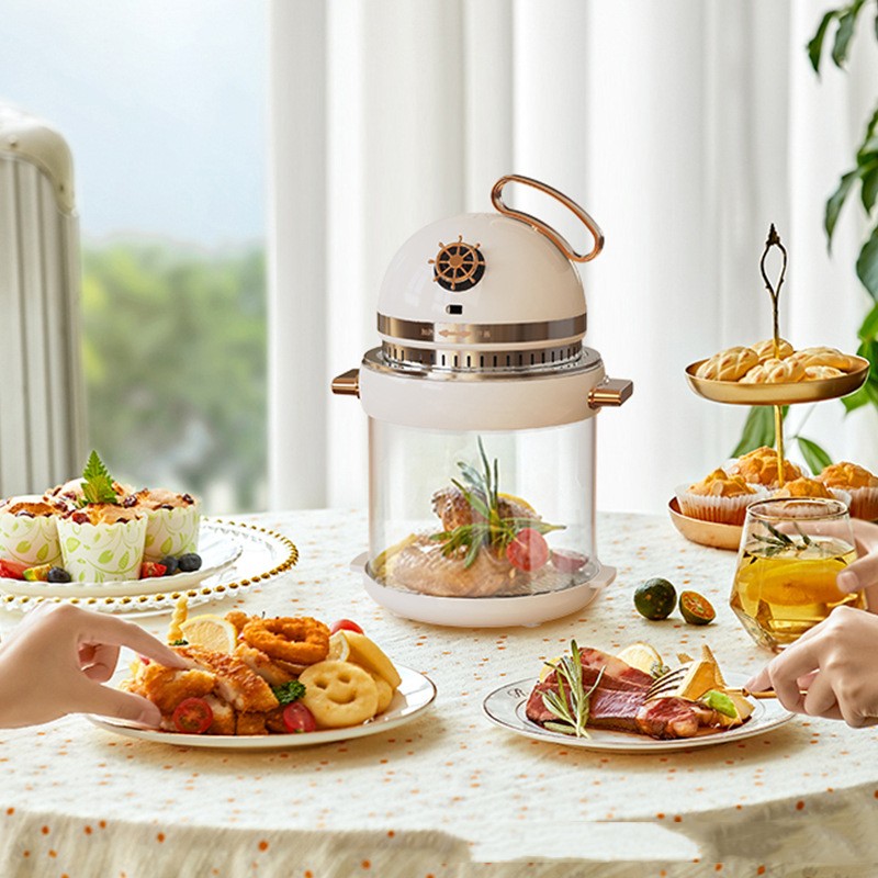 Friteuse à Air Digitale 4L avec Cuve en Verre Transparent - Cuisson Saine & Visible