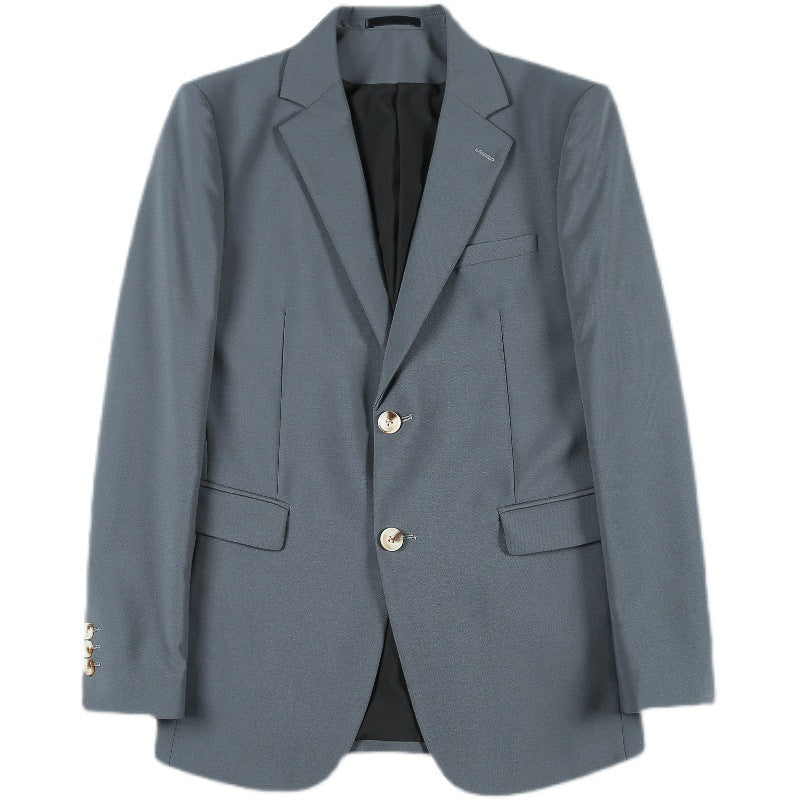 Mens Simple Sophisticated Casual Single-Breasted Two-Button Suit