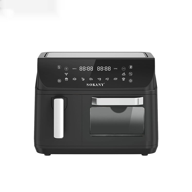 Friteuse à Air Numérique 12L - Double Compartiment & Fenêtre Vision