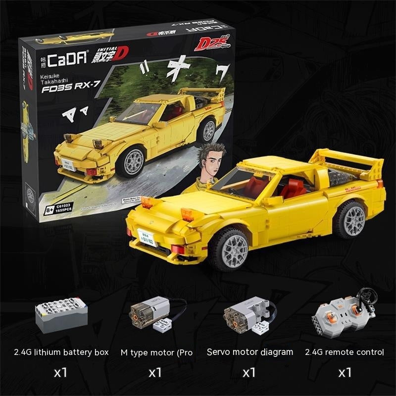 Double E 61022 Initial D Static Car Model Assembling Building Blocks