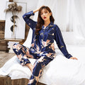 Casual Cardigan Unisex Long-sleeve Pajama Set