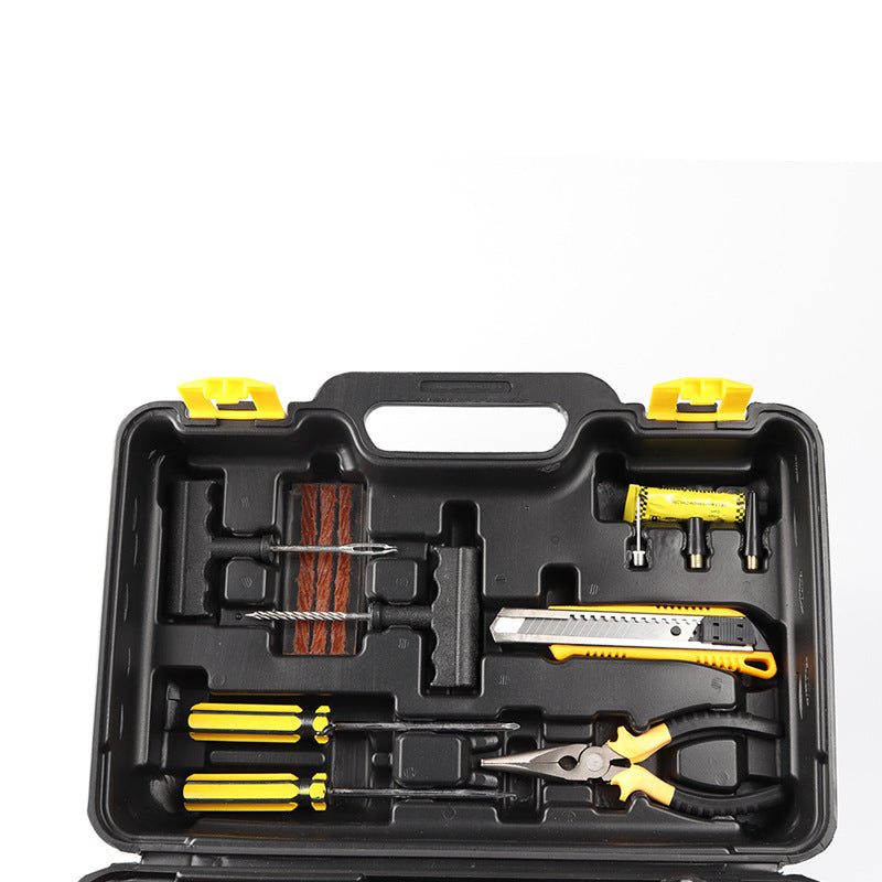 Kit de Réparation Pneu & Gonfleur Électrique 12V - Malette Multifonction