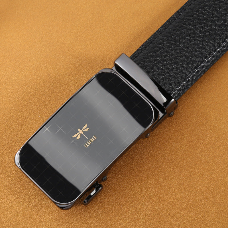 Mens Casual Business Belt Made Of Split Leather