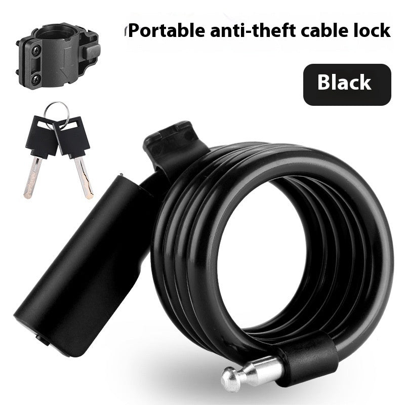 Cable Lock Bicycle Anti-theft Portable Riding Lock