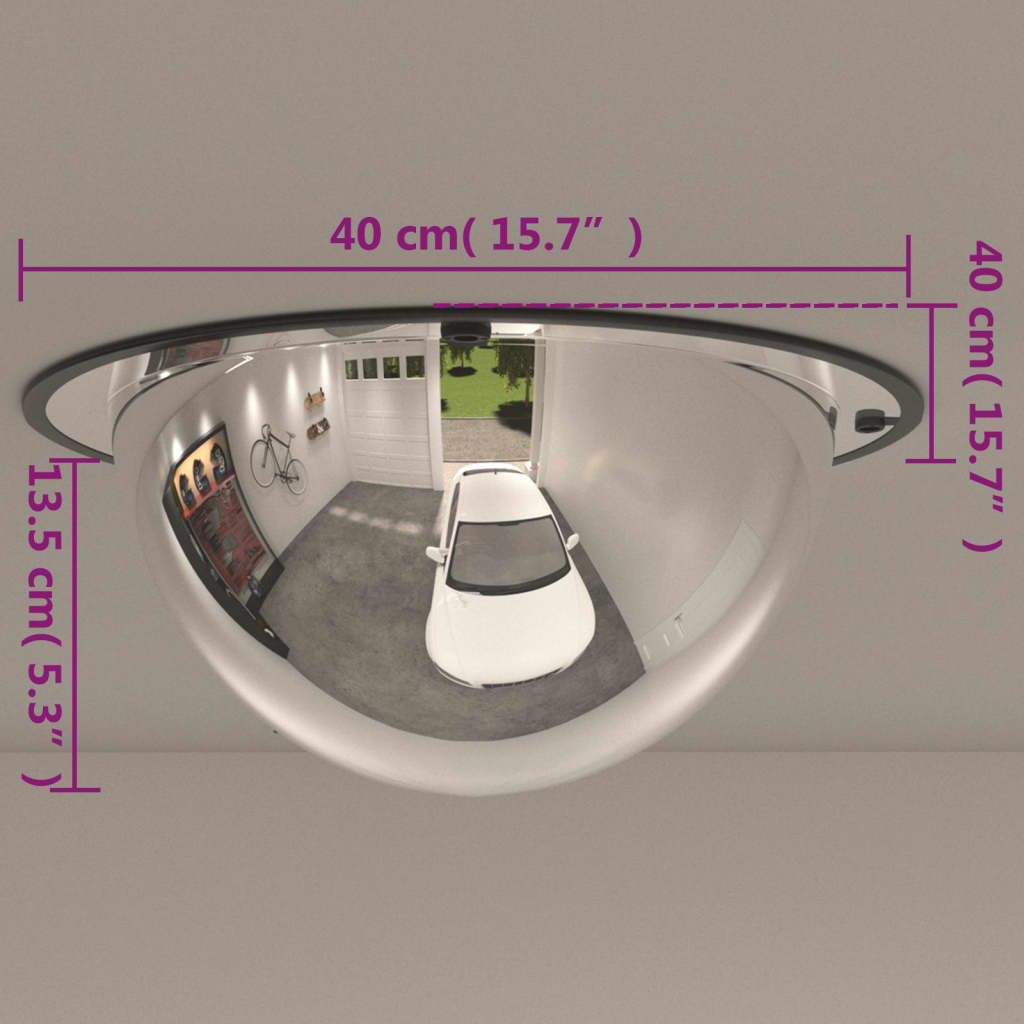 Miroir de Sécurité Convexe Panoramique – Idéal pour Garage, Sortie d'Allée et Commerce