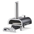 Dual Fuel Pizza Oven Outdoor, 12 In Wood Fire & Propane Gas Pizza Oven, Pellet & Propane Pizza-Maker For Outside Camping & Backyard