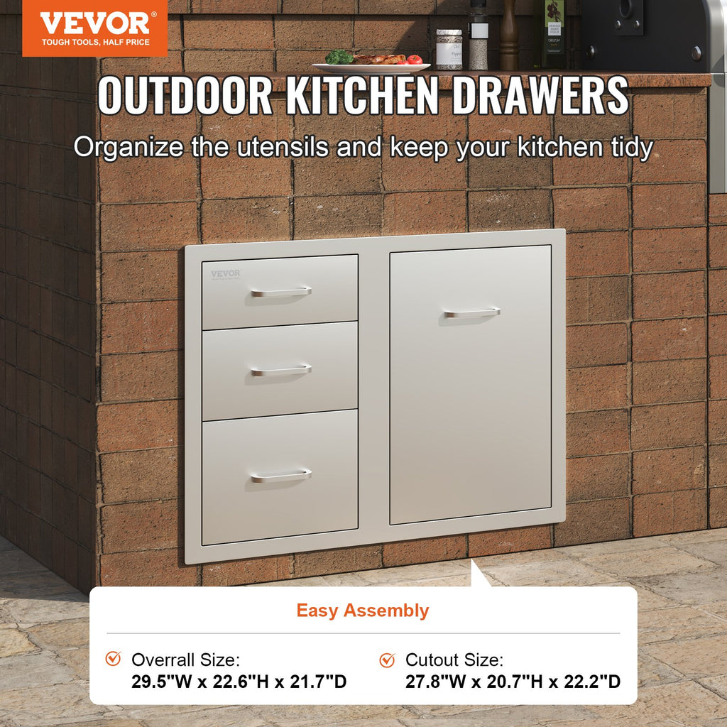 Outdoor Kitchen Door Drawer Combo