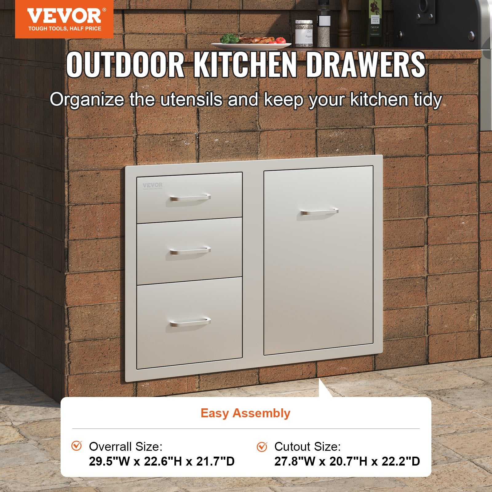 Outdoor Kitchen Door Drawer Combo