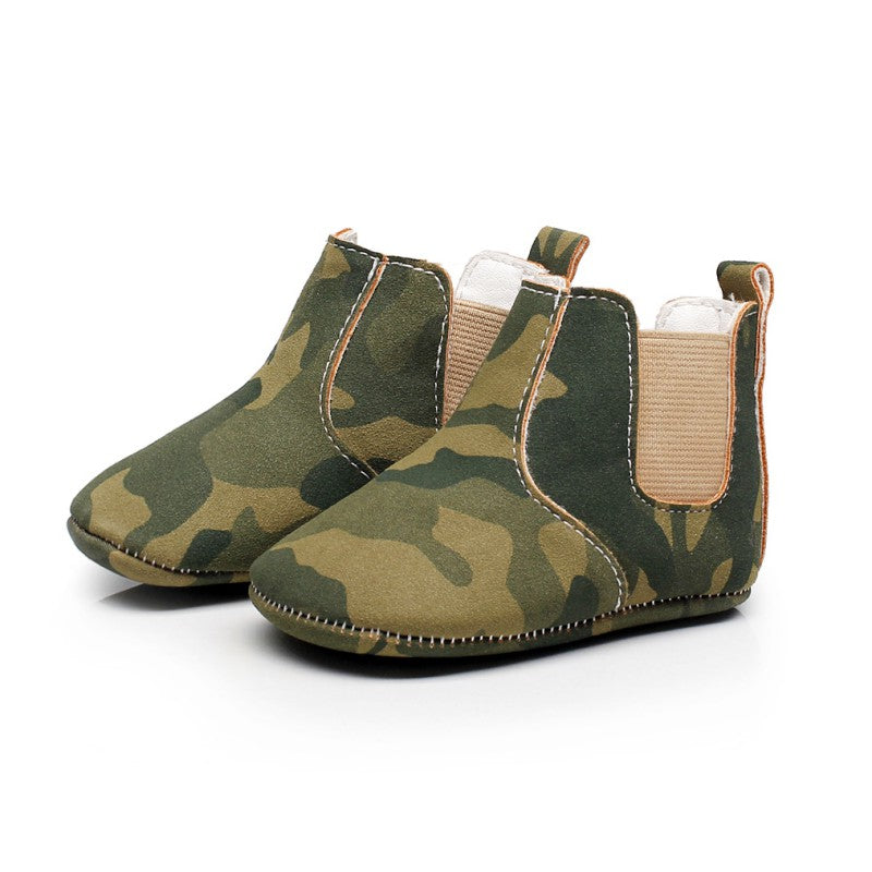 Chaussures pour bébé élastiques en PU souple