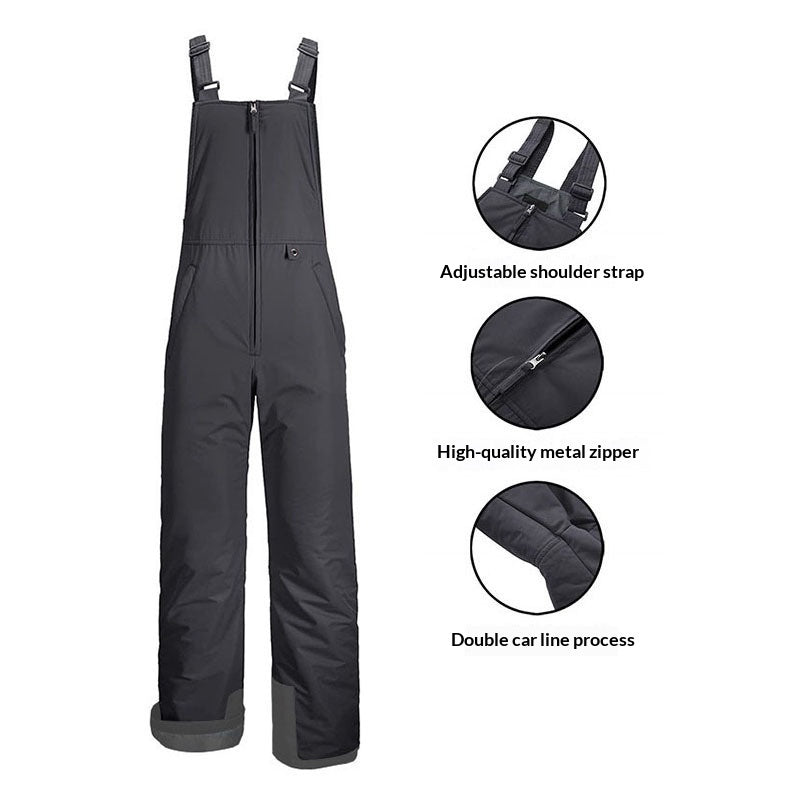 Outdoor Ski Overalls With Waterproof Windproof And Extra-thick Insulation