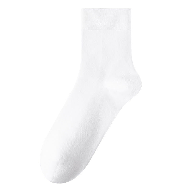 Mens Mid-Calf Cotton Socks With Odor-Resistant Properties
