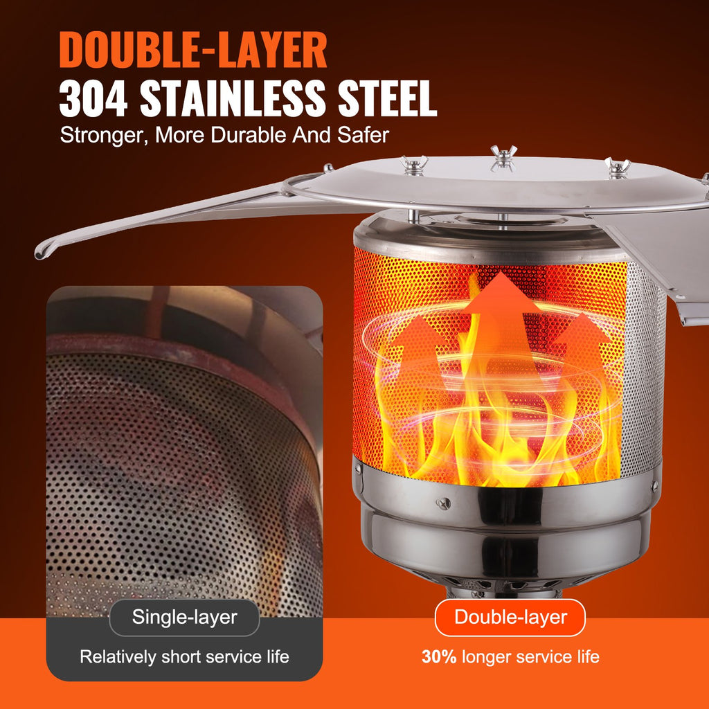 Patio Heater For Outdoor Use, 50000BTU Propane, Metal Burner And Wheels, Patio Flame Heater For Patio, Party, Backyard, Garden, Silver Gray