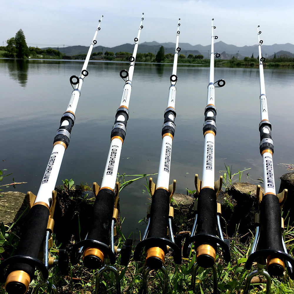 Canne à pêche rigide en fibre de carbone (FRP) télescopique de 2,1 m à 3,6 m.