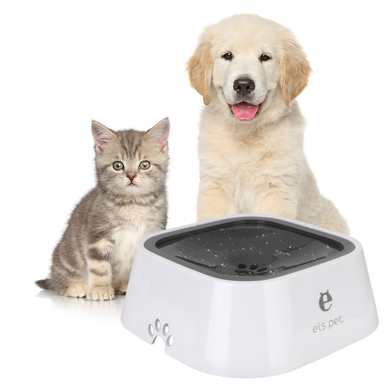 Bol d'Eau Anti-Débordement 1.5L – Distributeur à Disque Flottant pour Animaux