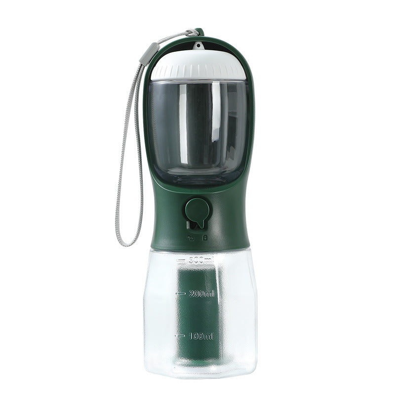 Gourde de Voyage 3-en-1 "Tout-en-Un" – Eau, Croquettes et Sacs de Propreté
