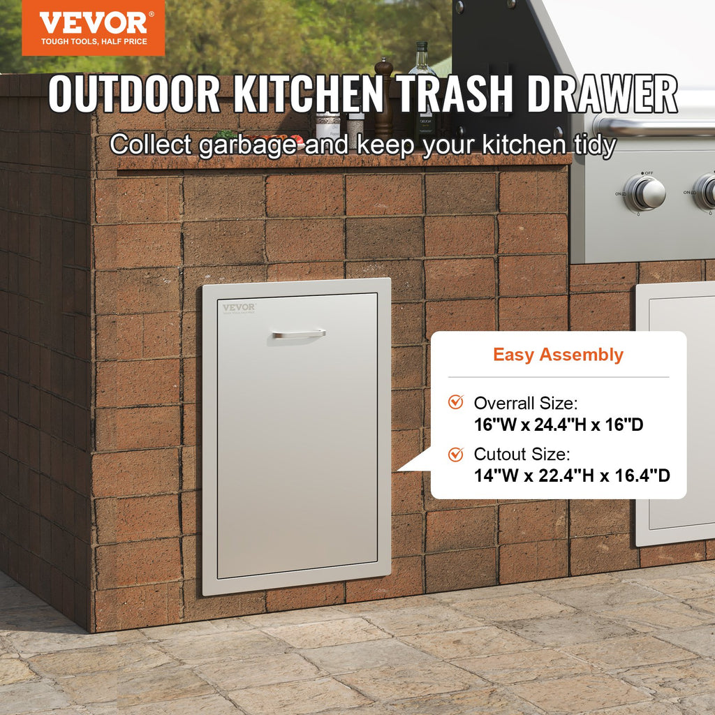 Outdoor Kitchen Stainless Steel Pull Out For Outdoor Kitchen BBQ Island