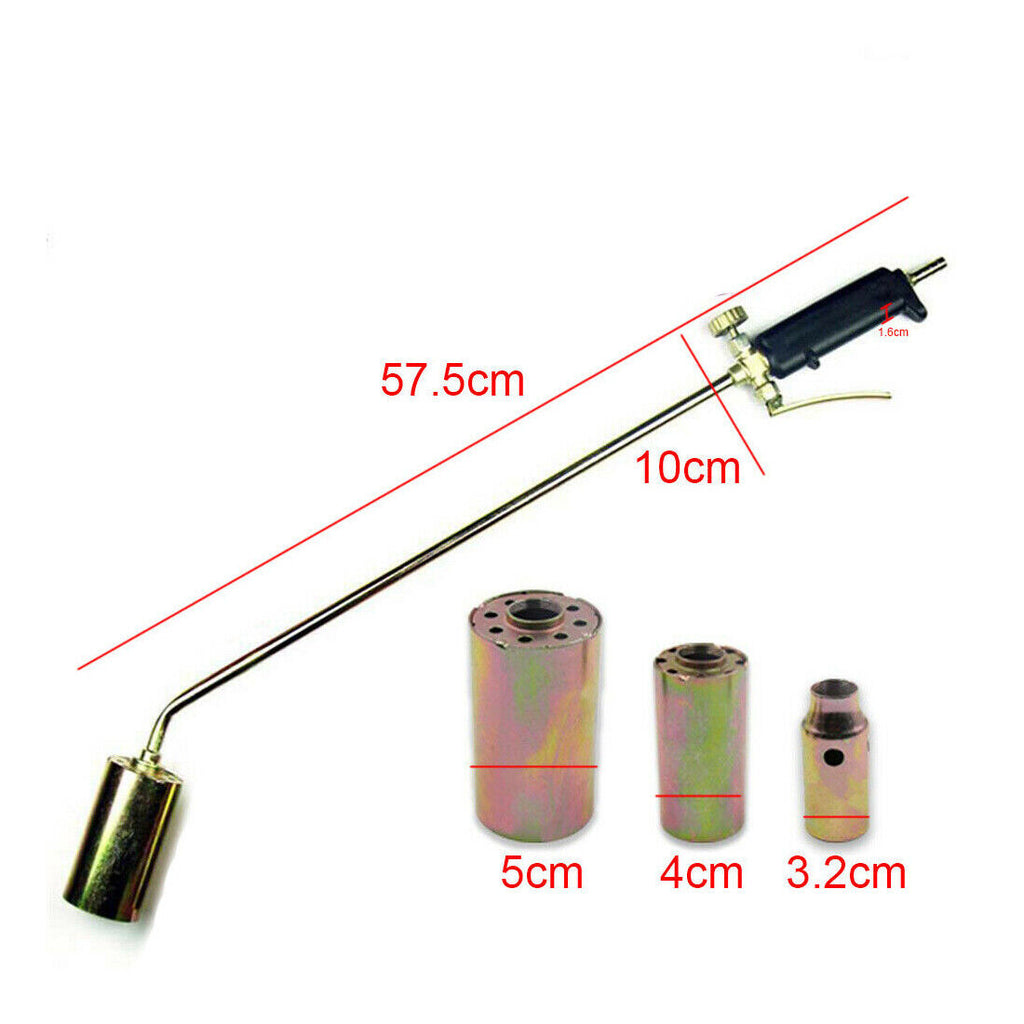 Long Arm Propane Butane Gas Torch Burner Blow Kit Roofers Roofing Brazing-Hose