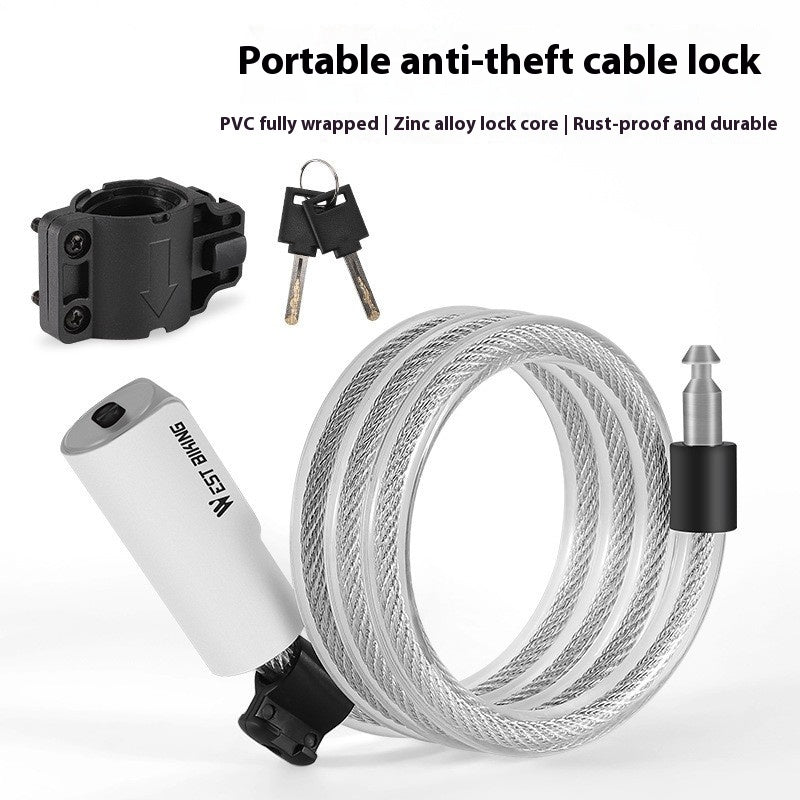 Cable Lock Bicycle Anti-theft Portable Riding Lock