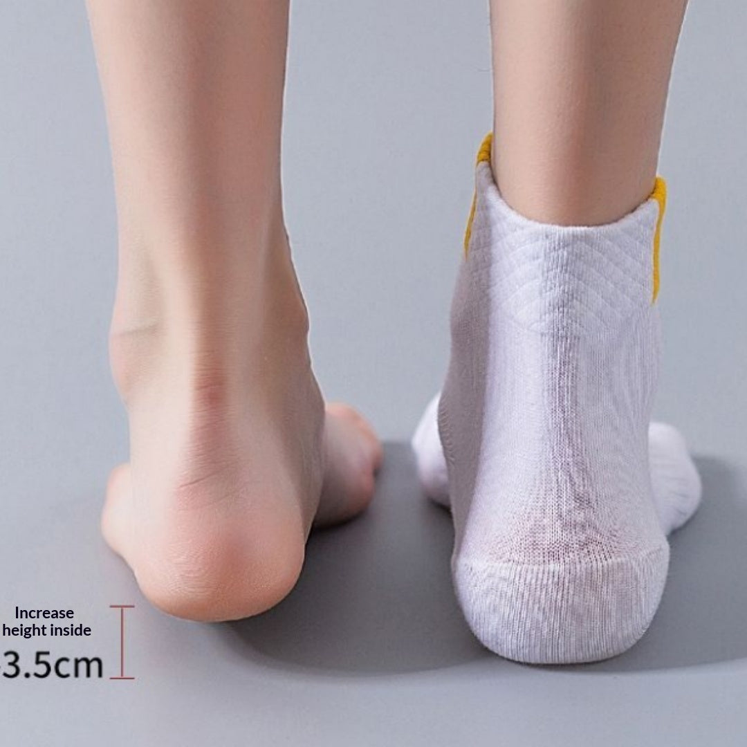 Invisible Height Increasing Heel Anti Cracking Socks Silicone Insoles