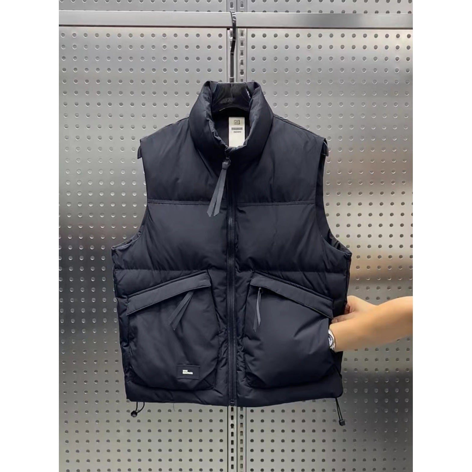 Gilet sans manches chaude et ample pour homme, style tendance, en duvet de canard blanc