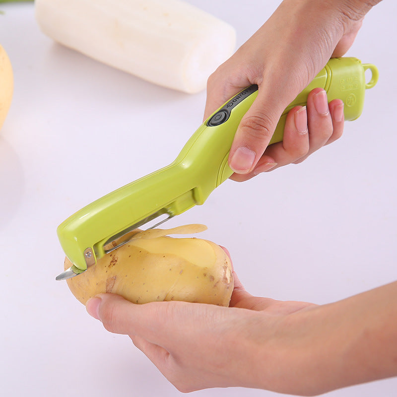 Éplucheur électrique multifonctions, lame en acier inoxydable, de fruits et pommes de terre