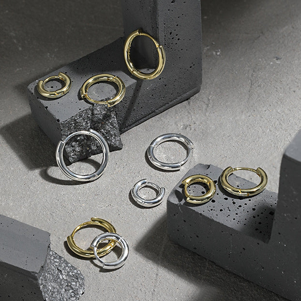 MinimalistVersatile Geometric Circle Sterling Silver Earrings For Women