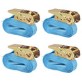 Ratchet Tie-Down Straps, 4 pcs, 0.8 ton, 6m x 25mm