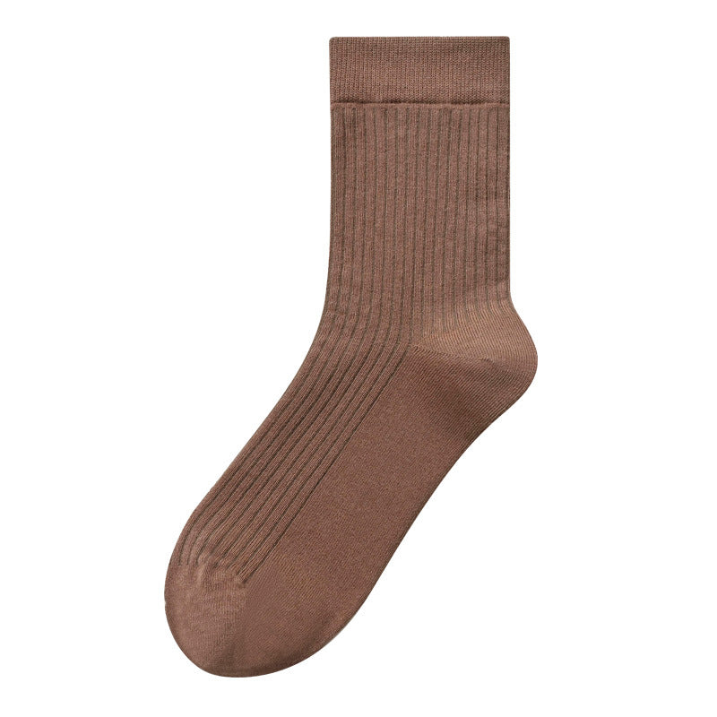 Mens Mid-Calf Cotton Socks With Odor-Resistant Properties