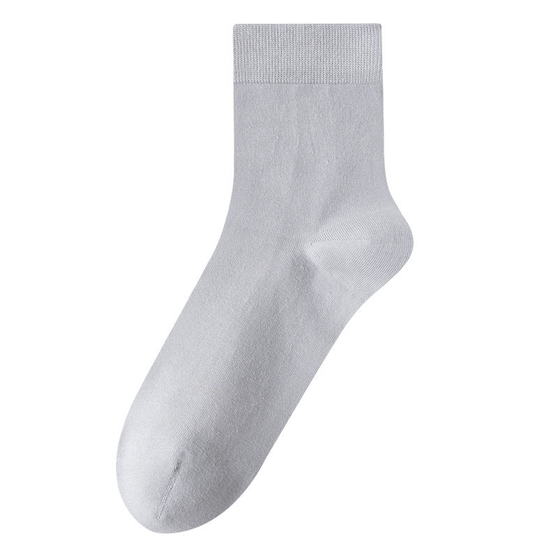 Mens Mid-Calf Cotton Socks With Odor-Resistant Properties