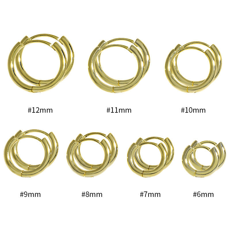 MinimalistVersatile Geometric Circle Sterling Silver Earrings For Women