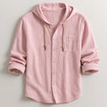Men's Fashion Hooded Cotton-Linen Casual Long-Sleeve
