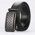 Men Belt Leather Belt For Men With Anti-Scratch Buckle Control Design For Formal Work Or Casual