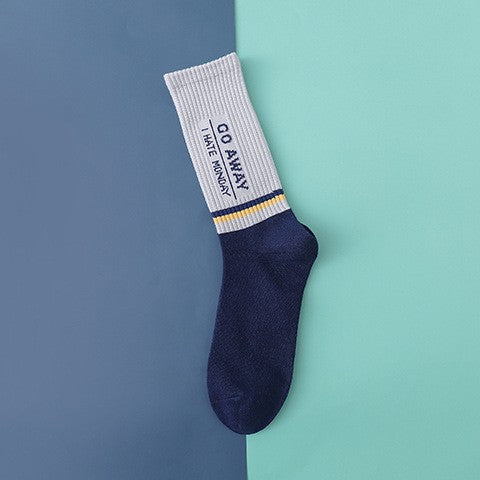 Mens Mid-calf Socks Breathable Sweat-absorbing