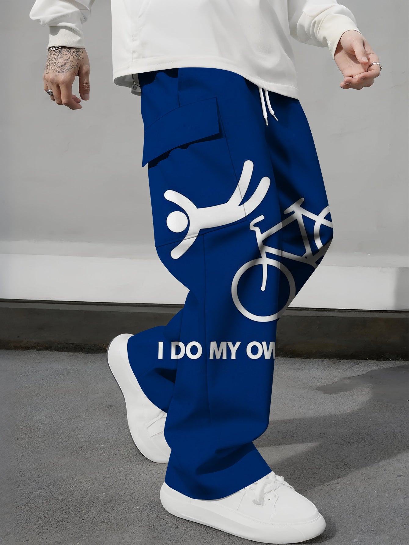 Pink Camo Cargo Pants Printed Design Trendy Casual Loose-Fit Versatile And Breathable Trousers