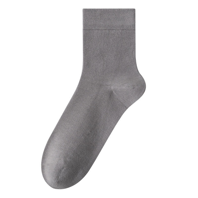 Mens Mid-Calf Cotton Socks With Odor-Resistant Properties