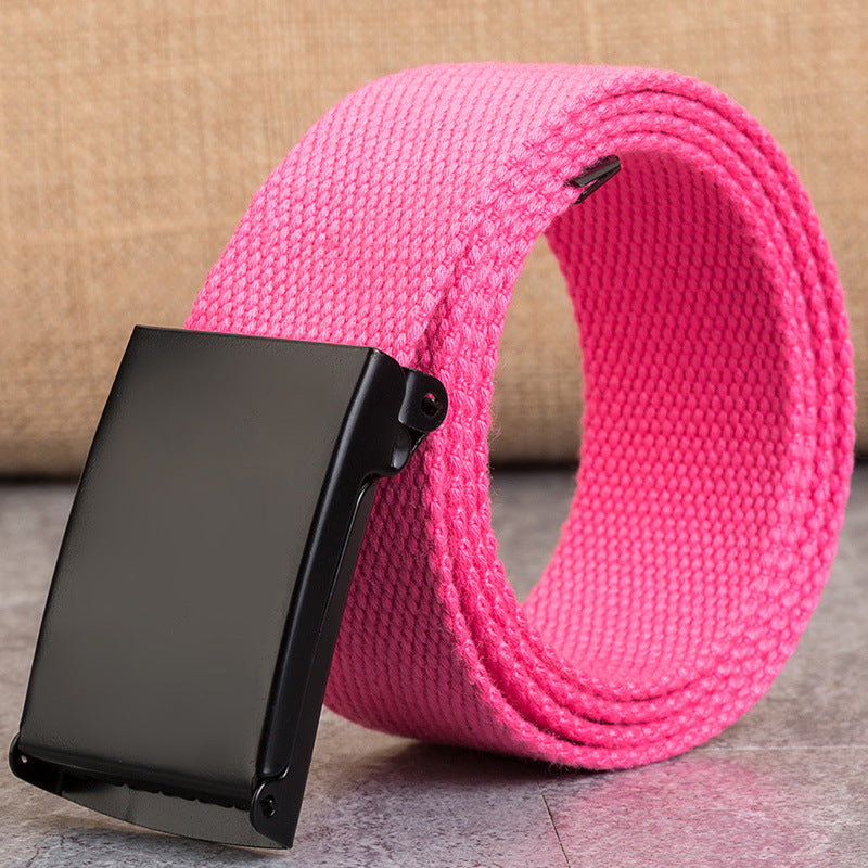 Snap-Clasp Canvas Mens Candy-Colored Belt