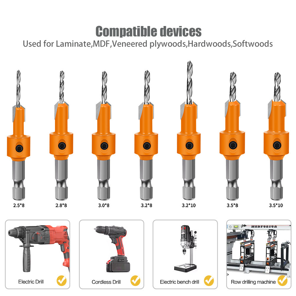 Woodworking Bit With Hexagonal Handle