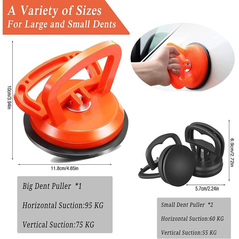 3 Pcs Dent Puller Car Body Panel Suction Cup Set Repair Removal Tool Kit  UK